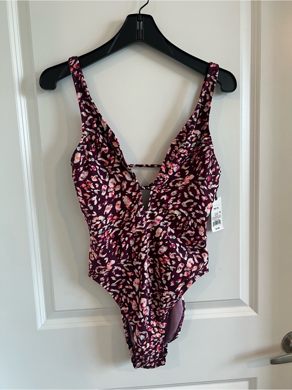 SHADE & SHORE Floral Print Cheeky One Piece Swimsuit M